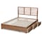 Baxton Studio Piera Modern Ash Walnut Brown Finished Wood Full Size 3-Drawer Storage Bed 175-9422-9620-Zoro - alternate 5